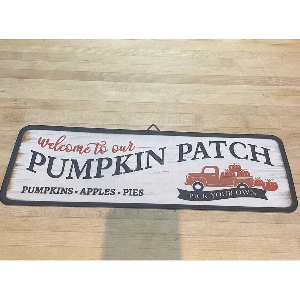 Pumpkin Patch 5.5" x 18" metal street sign plaque Home Door Garage Wall Decor